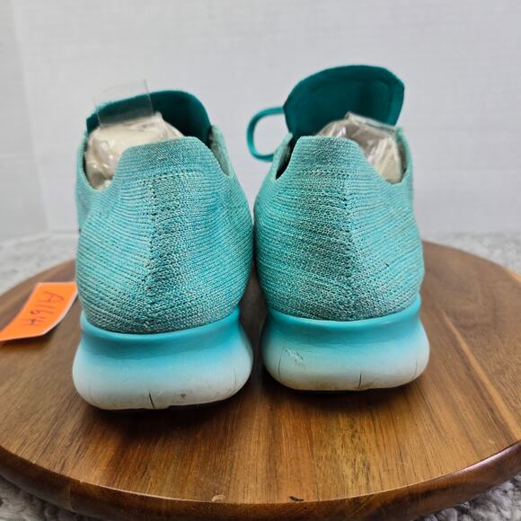 Nike Free Rn Flyknit Hyer Turquoise Athletic Running Shoes Womens 8.5 831070-307 - Picture 2 of 12